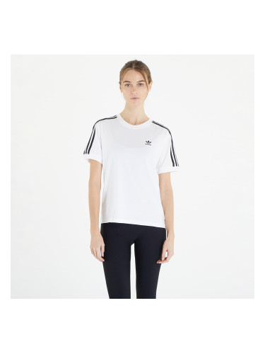 Тениска adidas 3 Stripe Tee White XS