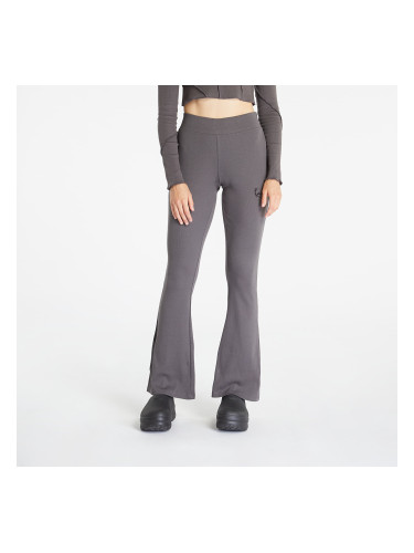 Панталони Karl Kani Small Signature Flared Rib Leggings Anthracite XS