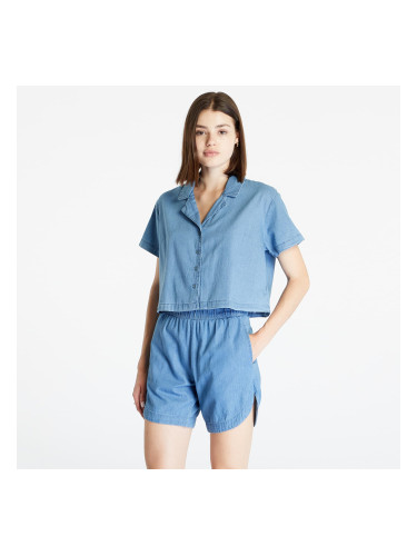 Риза Urban Classics Ladies Light Denim Resort Shirt Sky Blue Washed L