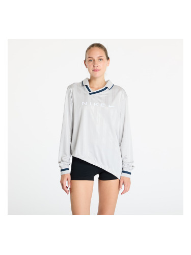 Тениска Nike Sportswear Collection Women's Dri-FIT Jacquard Long-Sleeve Jersey Top Lt Iron Ore/ Flax/ White XS