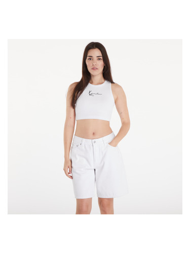 Топ Karl Kani Small Signature Essential Racer Rib Top White XS