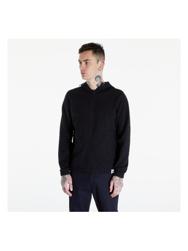 Суитшърт Calvin Klein Jeans Woven Tab Zip Through Black M