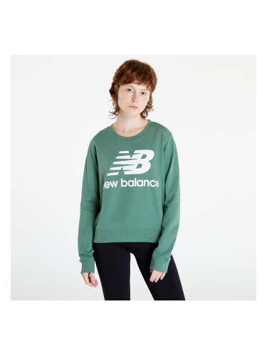 Суитшърт New Balance Essentials Crew Green XS