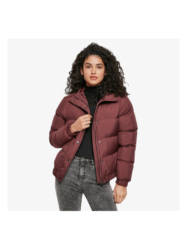 Яке Urban Classics Ladies Hooded Puffer Jacket Wine XS