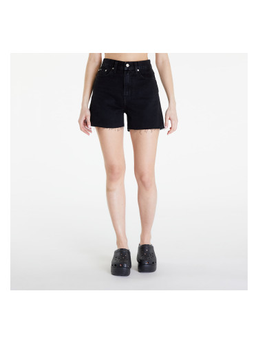 Къси панталони Calvin Klein Jeans Mom Shorts Denim Black 26