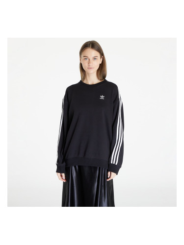 Суитшърт adidas 3 Stripes Oversized Crew Sweatshirt Black XS