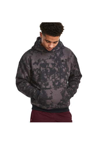 Суитшърт Under Armour Curry Acid Wash Hoodie Jet Gray L