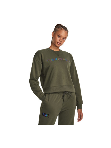 Суитшърт Under Armour Project Rck Hw Leg Day Crew Marine Od Green L