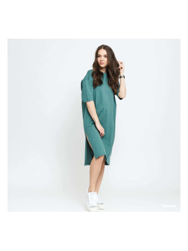 Рокля Urban Classics Ladies Organic Oversized Slit Tee Dress Green S