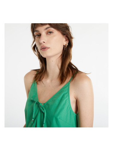 Рокля TOMMY JEANS Poplin Tiered Strappy Dress Coastal Green M