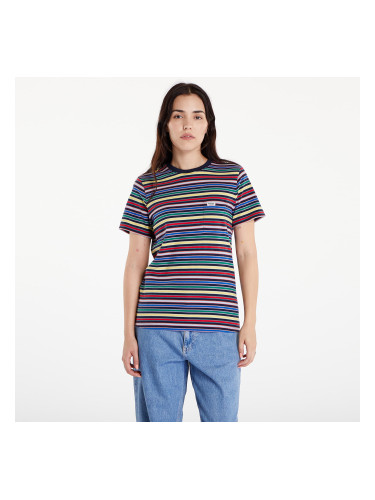 Тениска Wrangler Stripe Tee Navy XS