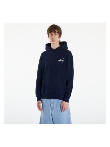 Суитшърт Tommy Jeans Relaxed Signature Hoodie Blue L