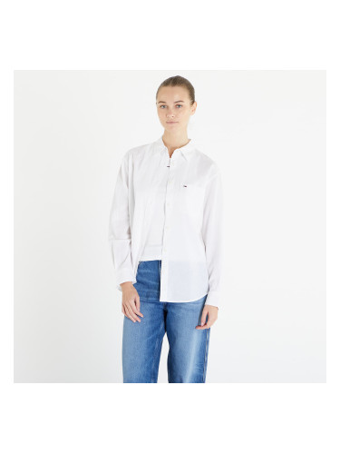 Риза Tommy Jeans Solid Linen Blend Shirt White XS