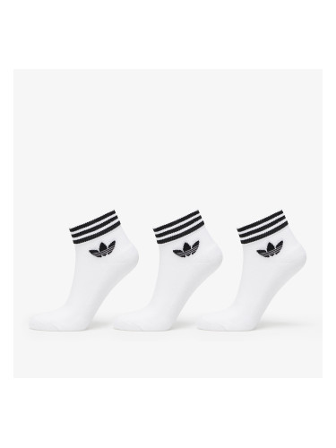 adidas Trefoil Ankle Socks 3-Pack White/ Black 35-38