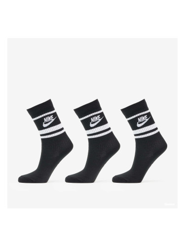 Nike NSW Everyday Essential Crew Socks 3-Pack Black/ White S