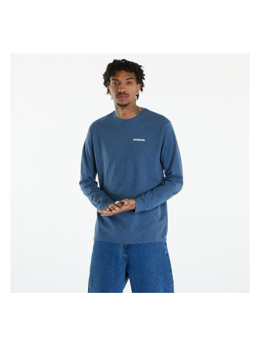 Тениска Patagonia M's L/S P-6 Logo Responsibili-Tee Utility Blue L