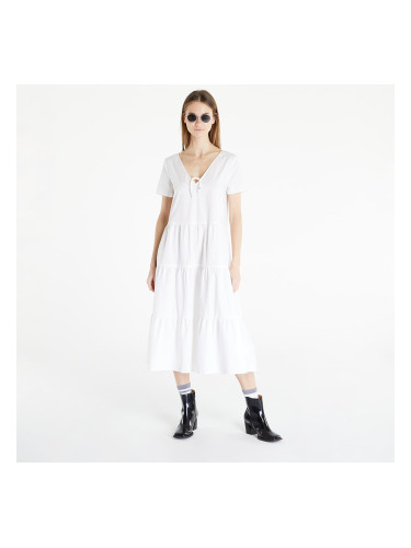 Рокля TOMMY JEANS Poplin Tiered Ss Dress White S