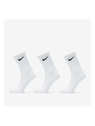 Nike Everyday Lightweight Training Crew Socks 3-Pack White/ Black S
