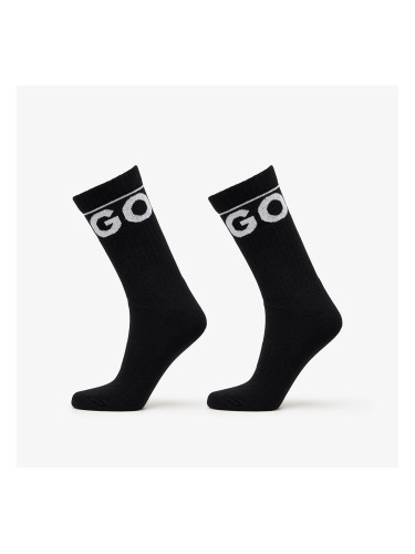 Hugo Boss Qs Rib Iconic Socks Cc 2-Pack Black 43-46