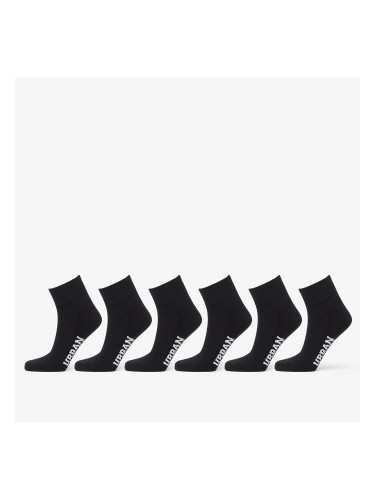 Urban Classics High Sneaker Socks 6-Pack Black 35-38