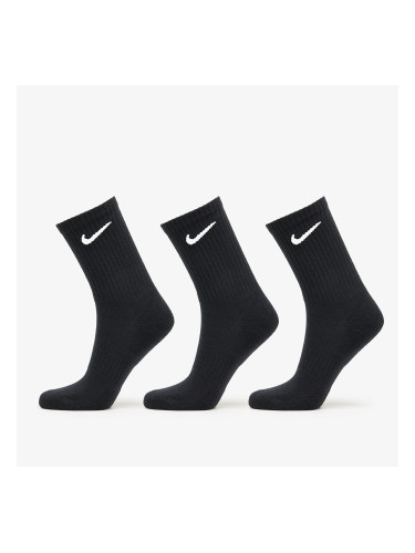 Nike Everyday Cushioned Training Crew Socks 3-Pack Black/ White S