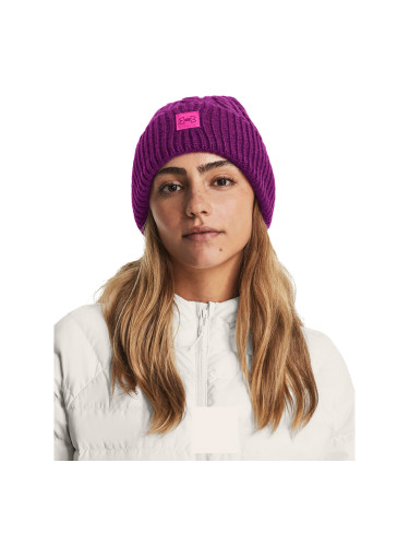 Шапка Under Armour Halftime Cable Knit Beanie Mystic Magenta Universal