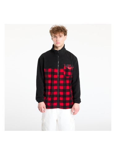 Суитшърт Urban Classics Patterned Polar Fleece Track Jacket Black/ Red S