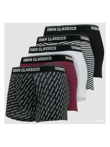 Urban Classics Boxer Shorts 5-Pack Black/ White/ Red/ Navy/ Aop S