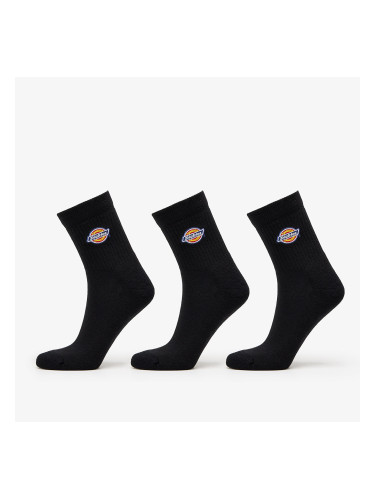 Dickies Valley Grove Mid Socks 3-Pack Black 39-42