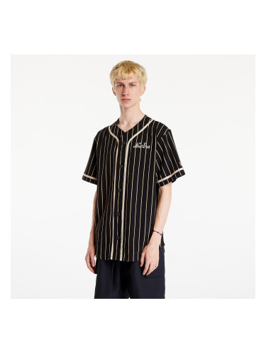 Тениска New Era Pinstripe Jersey Black/ Stone L