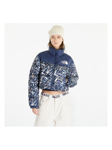 Яке The North Face Nuptse Short Jacket Dusty Periwinkle Water Distortion Small Print/ Summit Navy S
