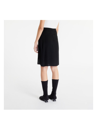 CALVIN KLEIN JEANS Tie Detail Midi Skirt Black S