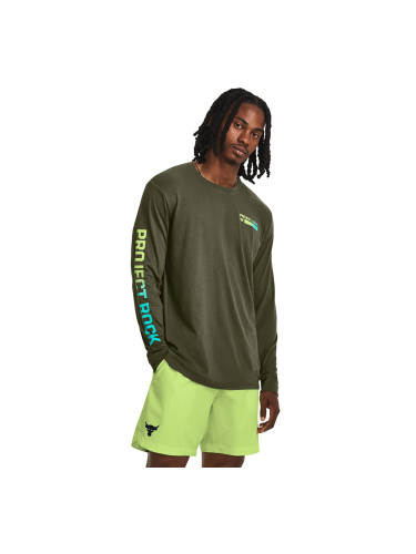 Тениска Under Armour Project Rock Brahma Ls Marine Od Green L