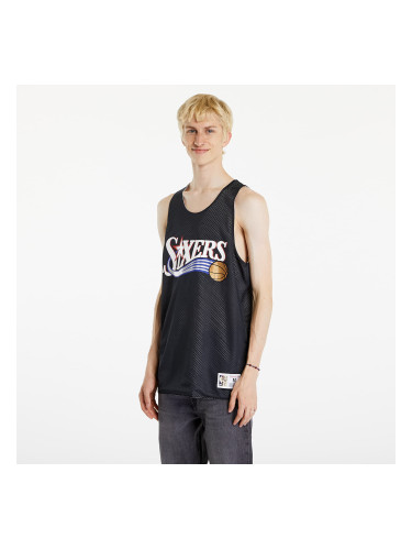 Джърси Mitchell & Ness NBA Reversible Mesh Practice Tank Vintage Logo Philadelphia 76Ers Black M