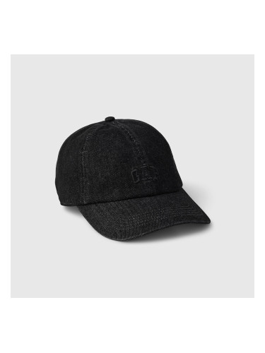 Шапка GAP Logo Baseball Hat Black Denim Destroy Universal