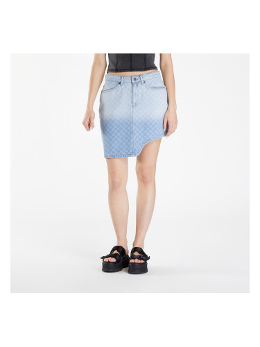 Пола Daily Paper Zella Monogram Denim Skirt Mid Blue M