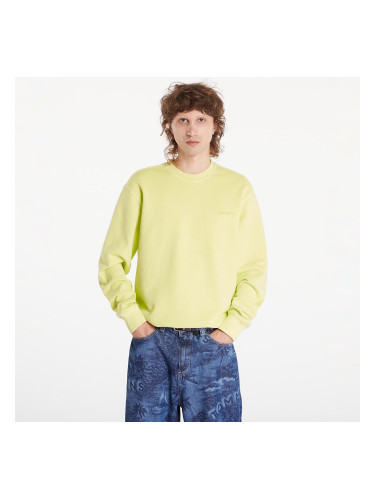 Суитшърт Carhartt WIP Duster Script Sweatshirt UNISEX Arctic Lime Garment Dyed M