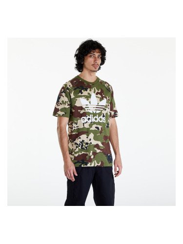 Тениска adidas Camo Trefoil Tee Wild Pine M