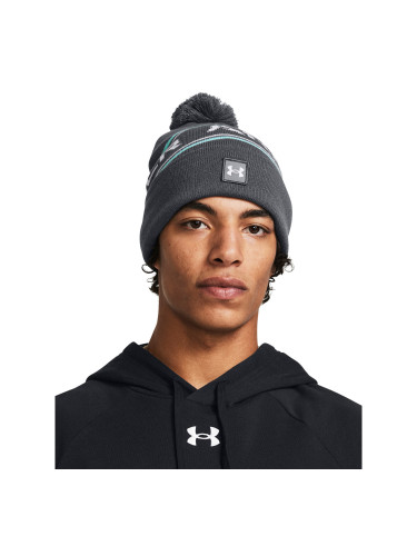 Шапка Under Armour Men'S Halftime Pom Beanie Pitch Gray Universal