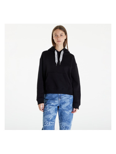 Суитшърт Tommy Jeans Boxy Logo Drawcor Hoodie Black M