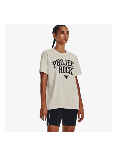 Тениска Under Armour Project Rock Heavyweight Campus T-Shirt White S