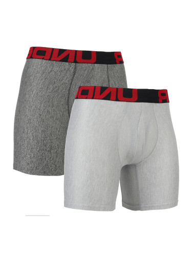 Боксерки Under Armour Tech 6In 2 Pack Mod Gray Light Heather XL