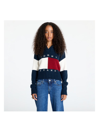 Пуловер Tommy Jeans Flag Rugby Sweater Dark Night Navy L