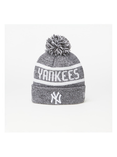 Шапка New Era New York Yankees Jake Bobble Knit Beanie Hat Black/ White Universal