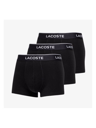 LACOSTE Casual Cotton Stretch Boxers 3-Pack Black S