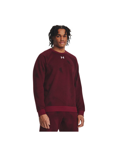 Суитшърт Under Armour Rival Fleece Printed Crew Dark Maroon L