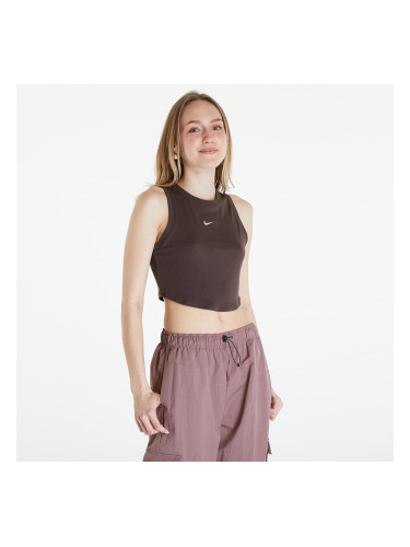 Nike Sportswear Essentials Women's Ribbed Cropped Tank Baroque Brown/ Sail XS