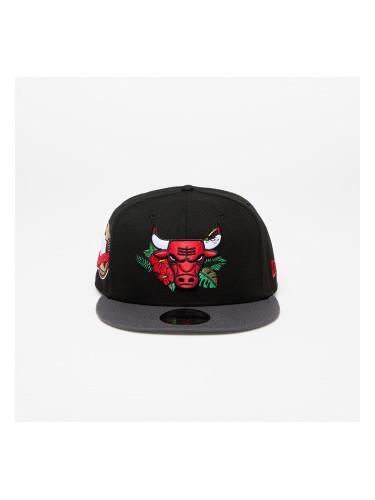 Шапка New Era Chicago Bulls 9FIFTY NBA Floral Snapback Cap Black/ Graphite/Dark Graphite M-L