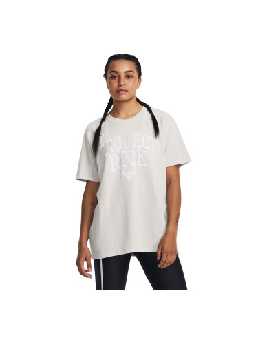 Тениска Under Armour Project Rock Hwt Campus T White Clay L