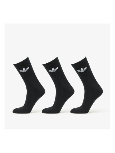 adidas Originals Trefoil Cushion Crew Socks 3-Pack Black S